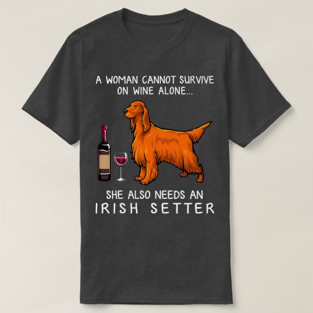 Camiseta Irish Setter e wine  (Frente do Design)