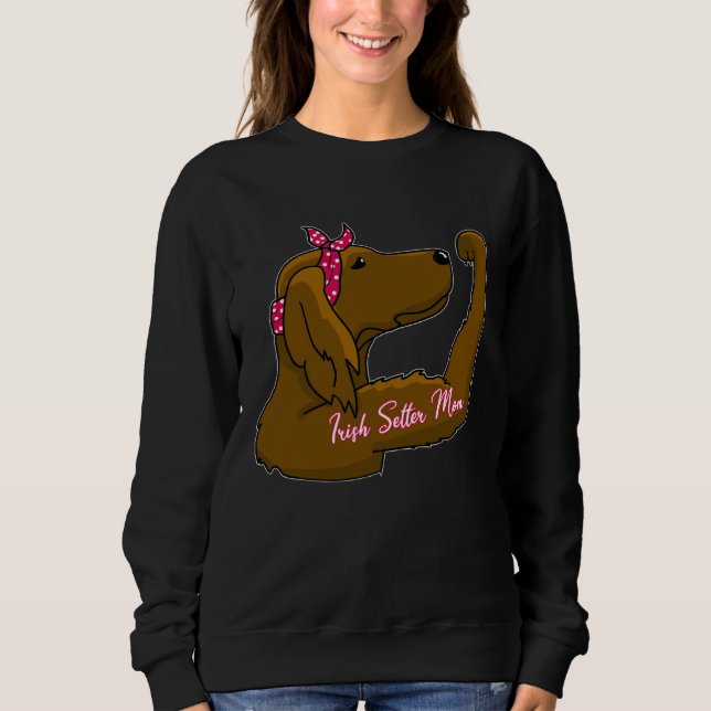 Camiseta Irish Setter Mom Tattoo  Bully Dog Owner Mother (Frente)