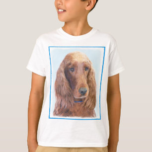 Camiseta Irish Setter Painting - Bela Arte Original De Cach