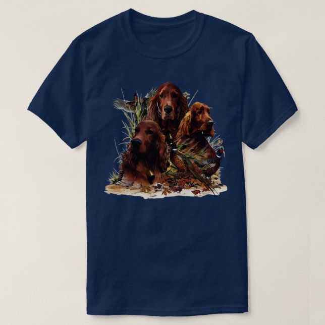 Camiseta Irish Setters com faisões (Frente do Design)