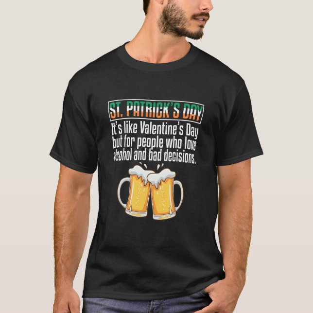 Camiseta Irish Shamrock Beer Drinking Happy Saint Patrick's (Frente)