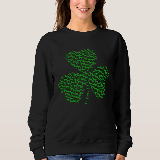 Camiseta Irish Shamrock Golden Retrevie Mom Dad   Dog (Frente)