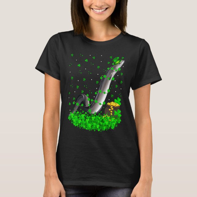 Camiseta Irish Shamrock Leprechaun Eels Fish St Patrick's D (Frente)