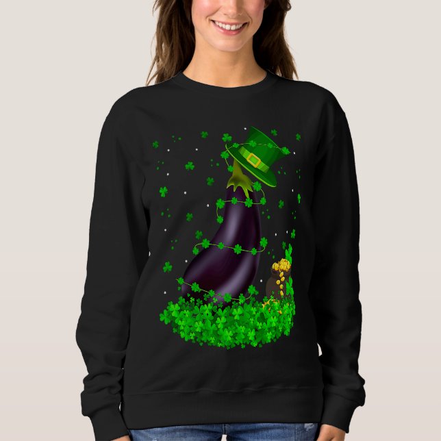 Camiseta Irish Shamrock Leprechaun Eggplant St Patrick's Da (Frente)