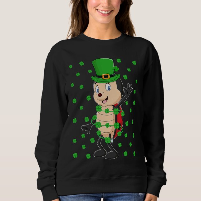 Camiseta Irish Shamrock Leprechaun Ladybug St Patrick's Day (Frente)