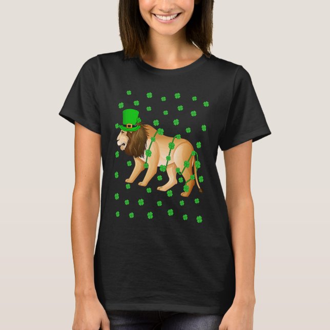 Camiseta Irish Shamrock Leprechaun Mountain Lion St Patrick (Frente)