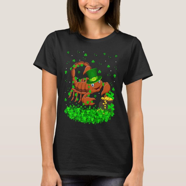 Camiseta Irish Shamrock Leprechaun Scorpion St Patrick's Da (Frente)