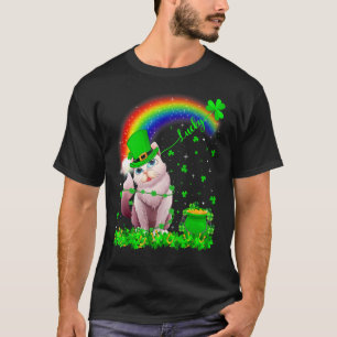 Camiseta Irish Shamrock Rainbow Lucky Balinese Cat Rua Patr