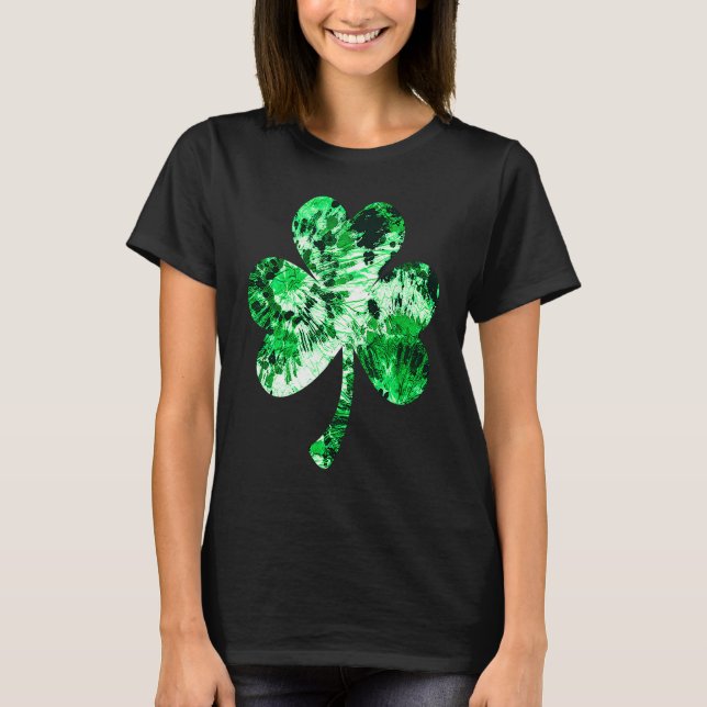 Camiseta Irish Shamrock Tie Dye Happy St Patrick's Day Go L (Frente)