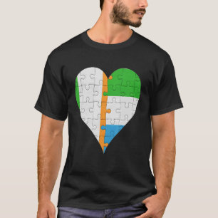 Camiseta Irish Sierra Leonean Flag Heart