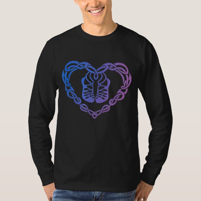 Camiseta Irish Step Dancing Celtic Knot Heart 4 (Frente)