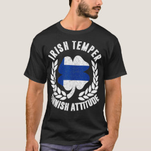 Camiseta Irish Temper - Finlândia Attitude Flag St Patricks