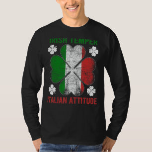 Camiseta Irish Temper Italiana Attitude Sahmrock St Patrick