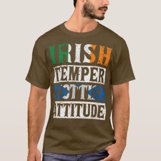 Camiseta Irish Temper Scottish Attitude Dia de São Patrício