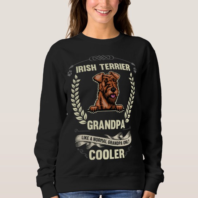 Camiseta Irish Terrier Grandpa Like A Normal Grandpa Only C (Frente)