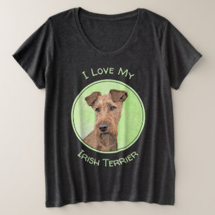 Camiseta Irish Terrier Painting - Cute Original Dog Art