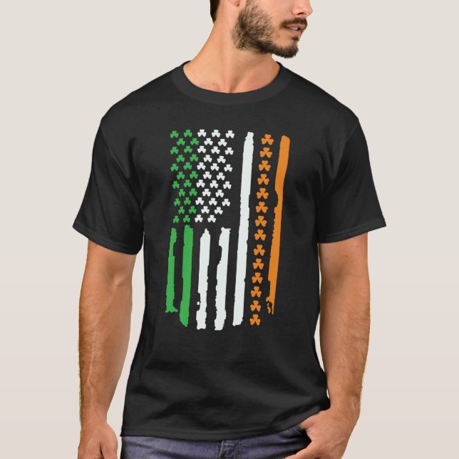 Camiseta Irish USA Flag St Patricks Day (Frente)