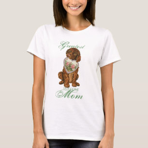 Camiseta Irish Water Spaniel Heart Mãe