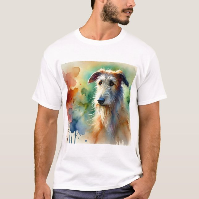 Camiseta Irish Wolfhound 100924AREF150 - Watercolor (Frente)