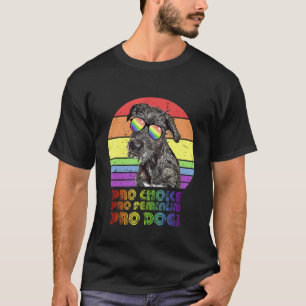 Camiseta Irish Wolfhound Pro Choice Pro Feminismo Pro Cães
