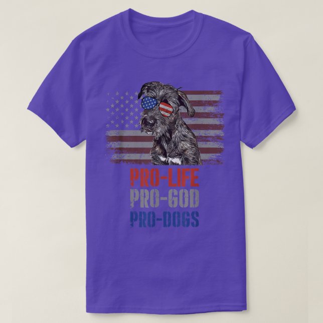 Camiseta Irish Wolfhound Pro Life Pro God Pro Cães (Frente do Design)