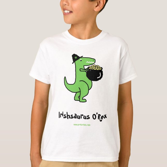 Camiseta Irishsaurus customizável O'Rex (Frente)