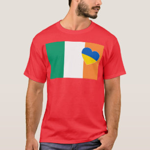 Camiseta Irlanda Apoia o Coração Ucraniano Fica Com amigos