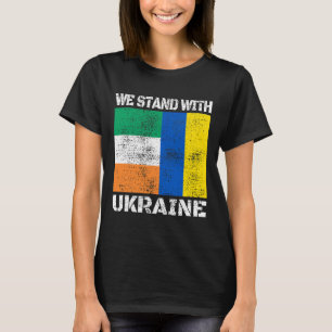Camiseta Irlanda Apoia Ucranianos Nós Estamos Com a Ucrânia