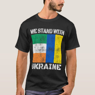 Camiseta Irlanda Apoia Ucranianos Nós Estamos Com a Ucrânia