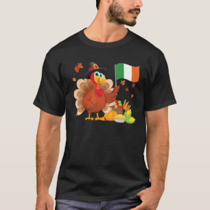 Camiseta Irlanda Bandeira Ação de Graças Família Irland