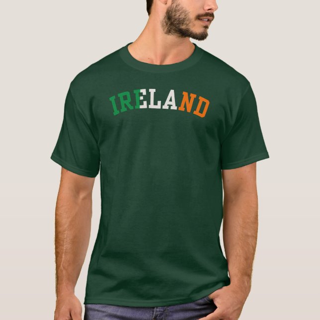 Camiseta Irlanda Bandeira Dia de São Patrício do Orgulho Ir (Frente)