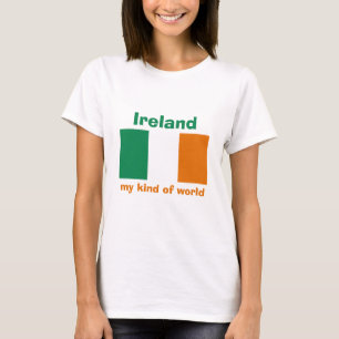 Camiseta Irlanda Bandeira + Mapa + Texto
