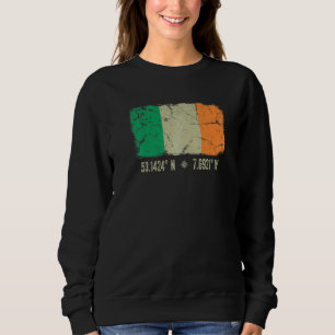 Camiseta Irlanda: Coordenadas de bandeira Homens Mulheres P