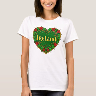 Camiseta Irlanda Corações e rosas