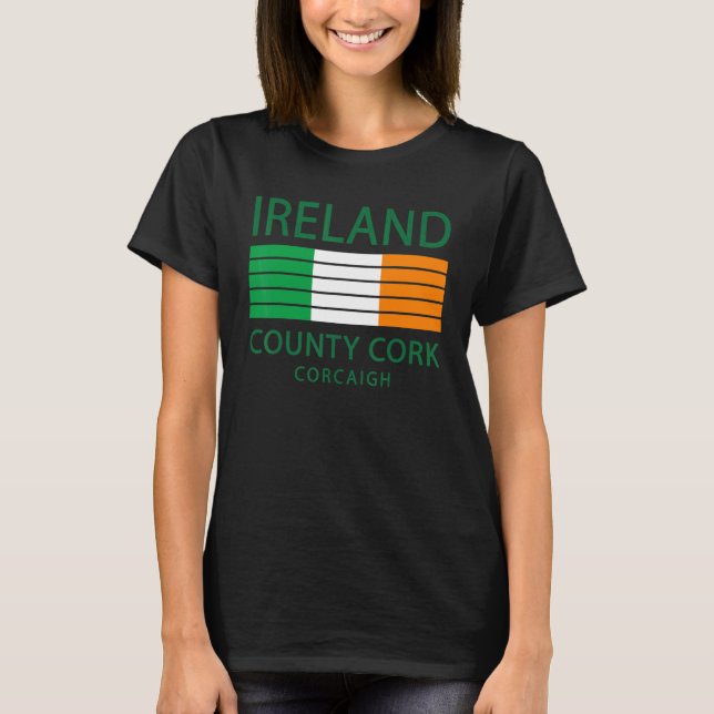 Camiseta Irlanda E Irlandês Ancestrais County Cork (Frente)