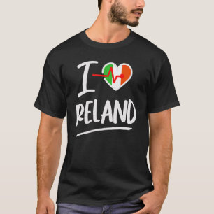 Camiseta Irlanda Eu amo Irlanda Eu coração Irlanda