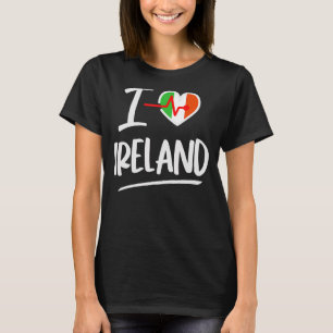 Camiseta Irlanda Eu amo Irlanda Eu coração Irlanda