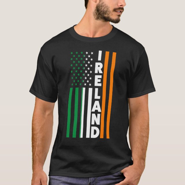 Camiseta Irlanda Irlanda Irlanda Bandeira Irlanda (Frente)