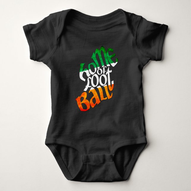 Camiseta Irlanda Lar do Gaelic Futebol Baby Grow (Frente)
