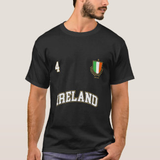 Camiseta Irlanda Número 4 Equipe Desportiva Bandeira Irland