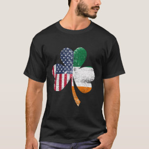 Camiseta Irlanda Shamrock Dia de São Patrício Irish U Flag