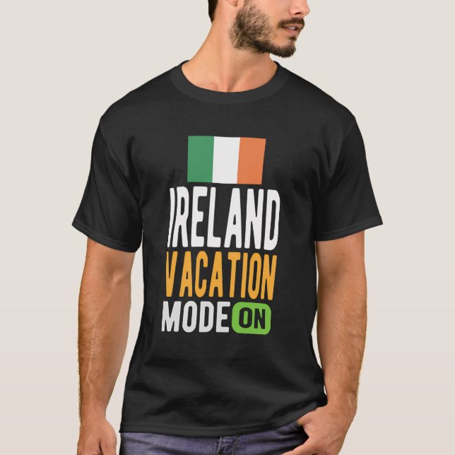 Camiseta Irlanda Souvenir - Viagem - Modo de Vacinação da I (Frente)