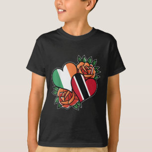 Camiseta Irlanda Trinidad e Tobago Flag Heart Half Irish
