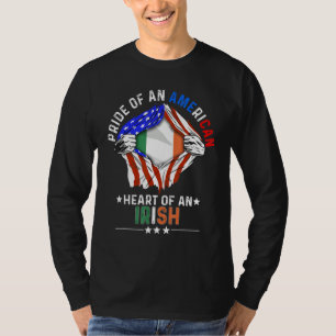 Camiseta Irlandês Americano América Orgulho País Estrangeir