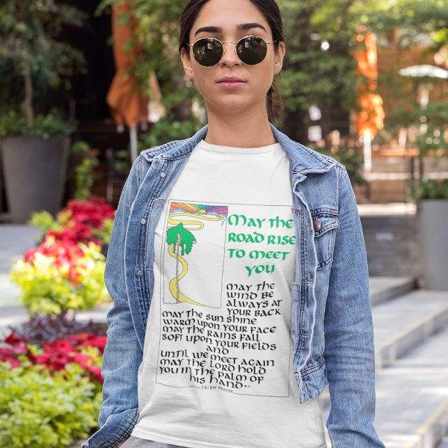 CAMISETA IRLANDÊS BATENDO QUE A ESTRADA SE LEVANTA PARA TE  (Criador carregado)