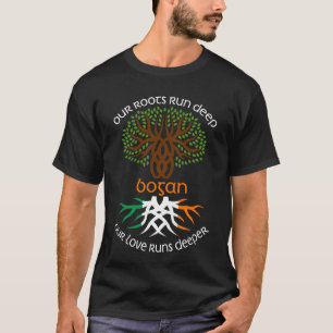 Camiseta Irlandês BOGAN Family Name Our Love É Mais Profund