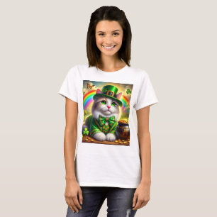 Camiseta Irlandês Cat Leprechaun Cat Lover T Shirt