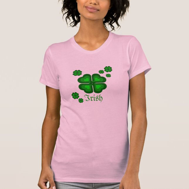 Camiseta Irlandês, céltico no rosa (Frente)