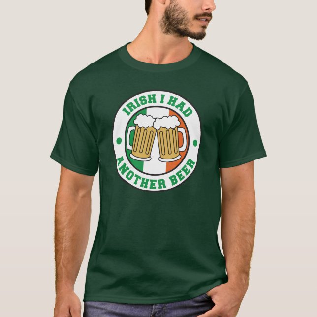 Camiseta Irlandês Eu Tinha Bandeira De Cerveja Na Irlanda (Frente)
