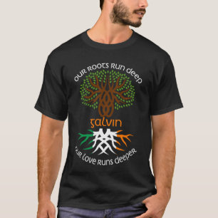 Camiseta Irlandês GALVIN Nome Família Nosso Amor É Mais Pro
